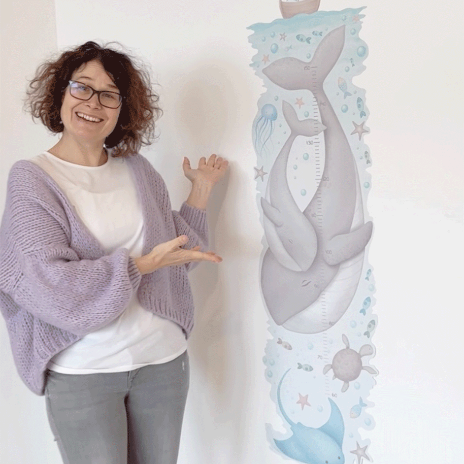 Messlatte Magischer Ozean - Wandtattoo