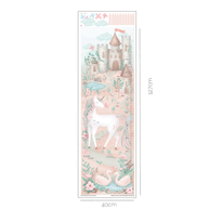 Height chart wall stickers - Unicorn dreams growth chart (peach)