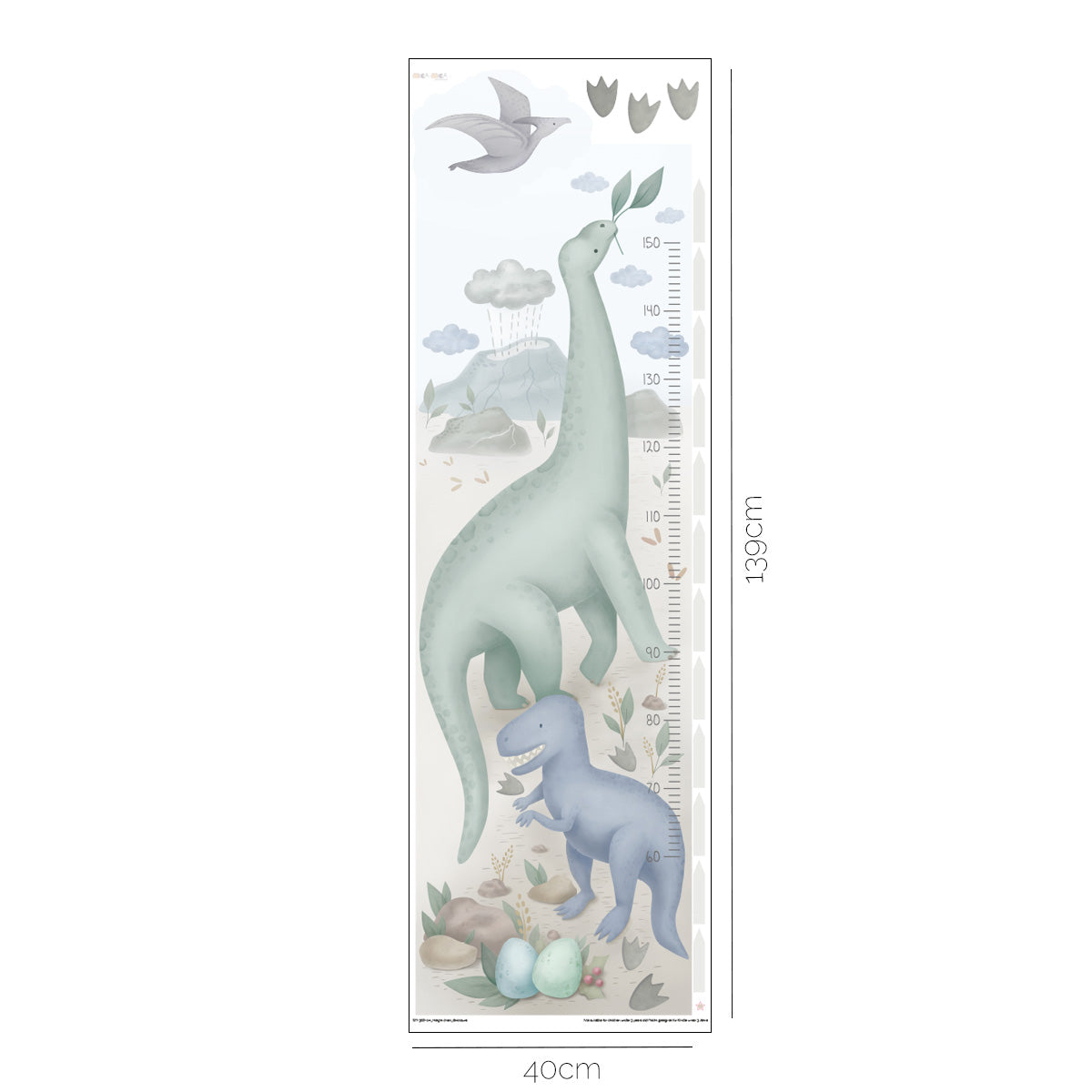 Height chart wall stickers - Dinoaur Expedition growth chart