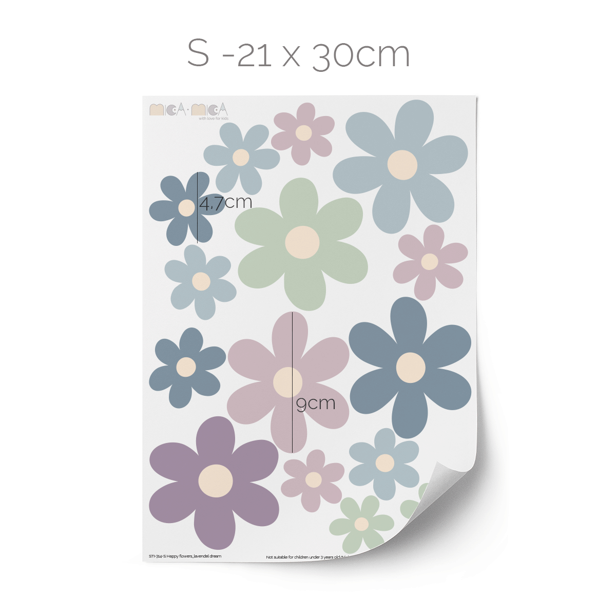 Flower wall stickers - Happy blooms (lavendel dream)