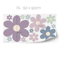Flower wall stickers - Happy blooms (lavendel dream)