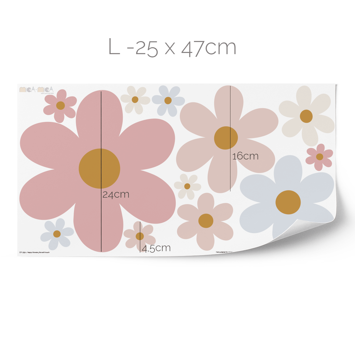 Flower wall stickers - Happy blooms (the soft touch)