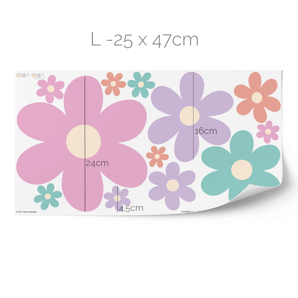 Flower wall stickers - Happy blooms (gelato)