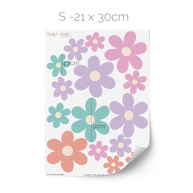 Wandtattoo Blumen - Fröhliche Blüten (Gelato)