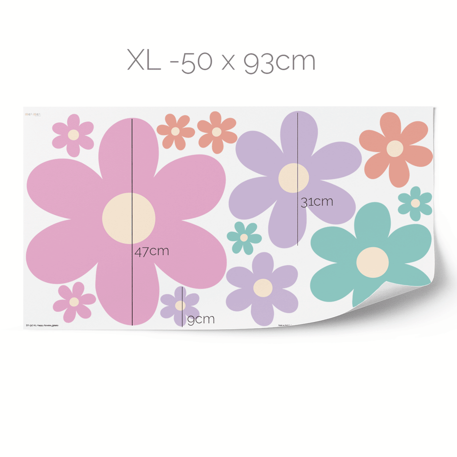 Wandtattoo Blumen - Fröhliche Blüten (Gelato)