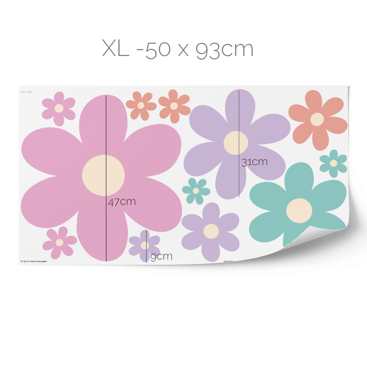 Flower wall stickers - Happy blooms (gelato)