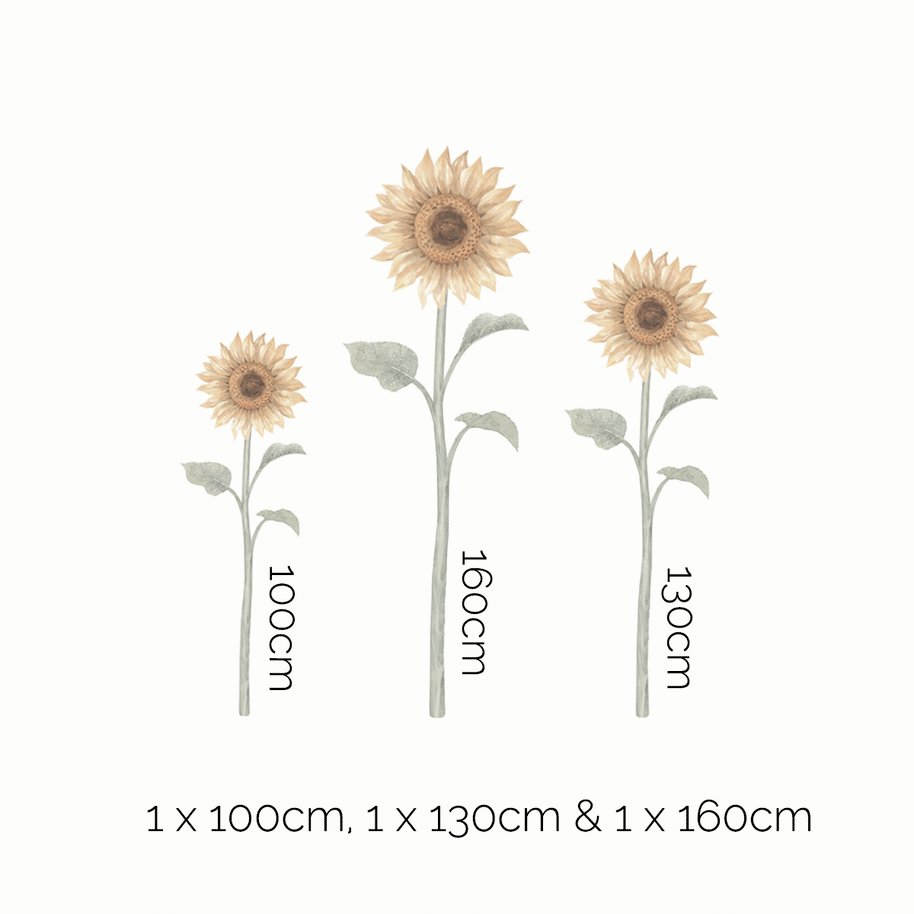 Flower wall stickers - Sunflowers and bees