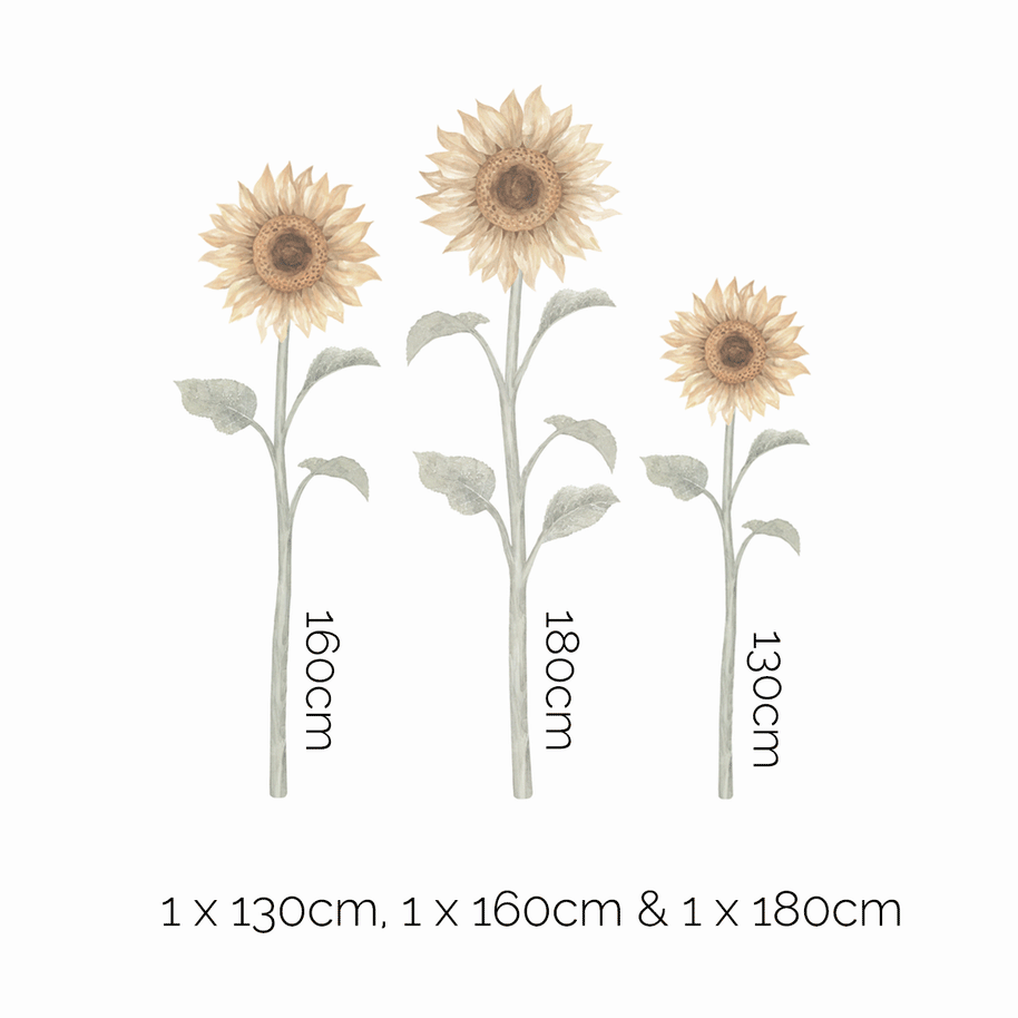 Flower wall stickers - Sunflowers and bees