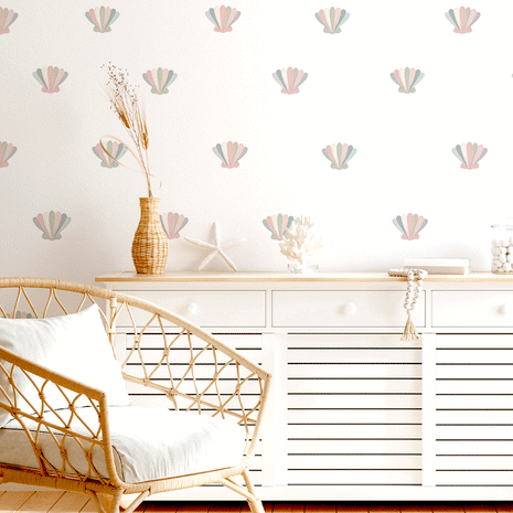 Cheeky mermaid tail wall stickers - Sage magic