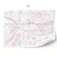Cheeky mermaid tail wall stickers - Pastel whisper