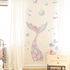 Wandtattoo Meerjungfrau - Flosse - Pink & Blau