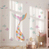 Cheeky mermaid tail wall stickers - Colourful charm