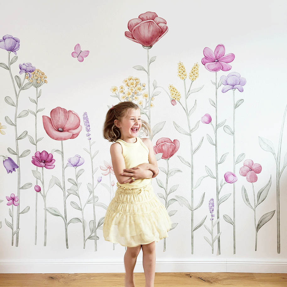 Wandtattoo Blumen - Wiesenzauber