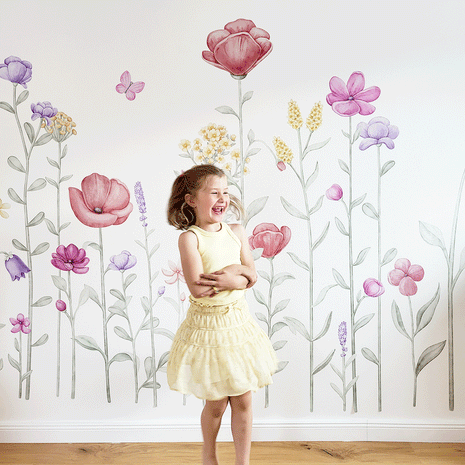 Wild flower wall stickers - Meadow Magic