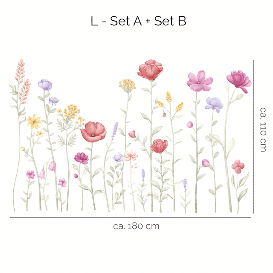 Wandtattoo Blumen - Wiesenzauber
