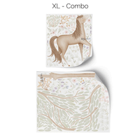 Tree wall stickers - Tree with flower meadow, birds and butterflies