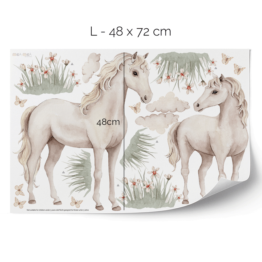 Horse & foal wall stickers - Moonlight Horses
