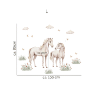 Horse & foal wall stickers - Moonlight Horses