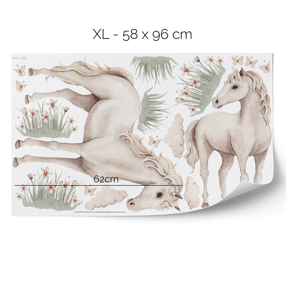 Horse & foal wall stickers - Moonlight Horses