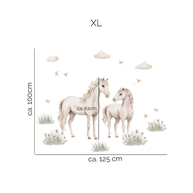 Horse & foal wall stickers - Moonlight Horses