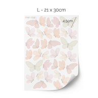 Tree wall stickers - Tree with flower meadow, birds and butterflies