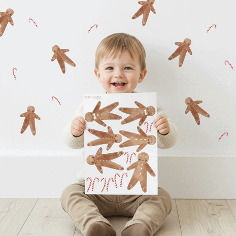 Wandtattoo Weihnachten - Lebkuchenmänner
