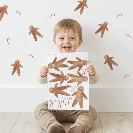 Wandtattoo Weihnachten - Lebkuchenmänner