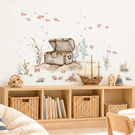 Under the sea wall stickers - Ocean Dreams - Treasure chest