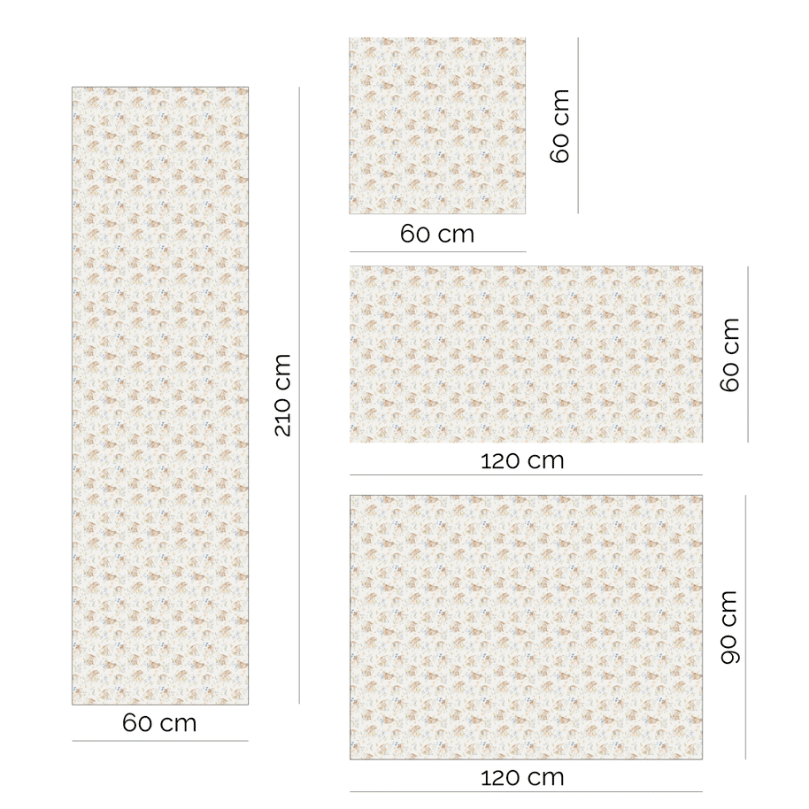 Furniture wrap - Bunny Blossoms (white)