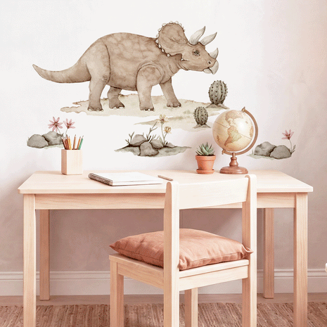 Wandtattoo Dinosaurier - Urzeit Giganten - Triceratops