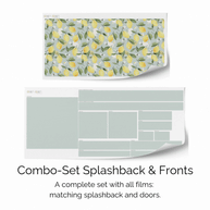 Sticker set for IKEA DUKTIG play kitchen - Lemons with bees (mint)