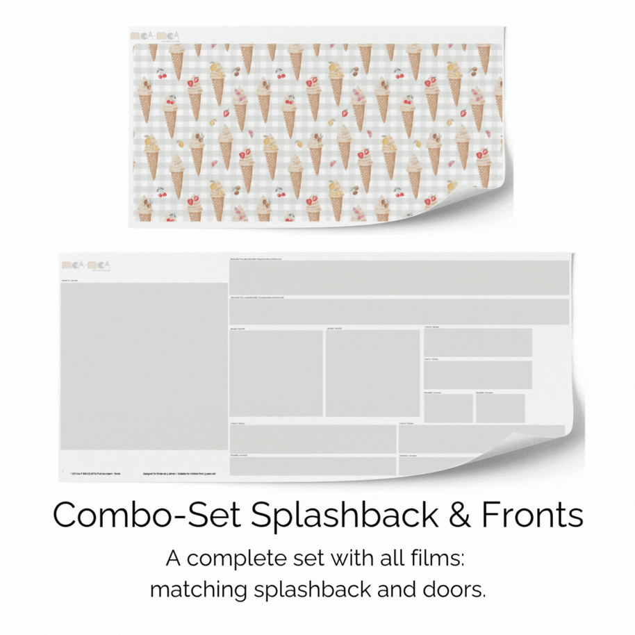 Sticker set for IKEA DUKTIG play kitchen - Fruit ice cream