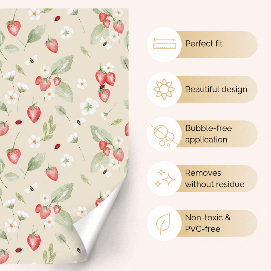 Sticker set for IKEA DUKTIG play kitchen - Strawberries