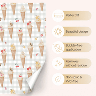 Sticker set for IKEA DUKTIG play kitchen - Fruit ice cream