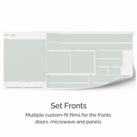 Sticker set for IKEA DUKTIG play kitchen - Checkered & floral tiles (light mint)