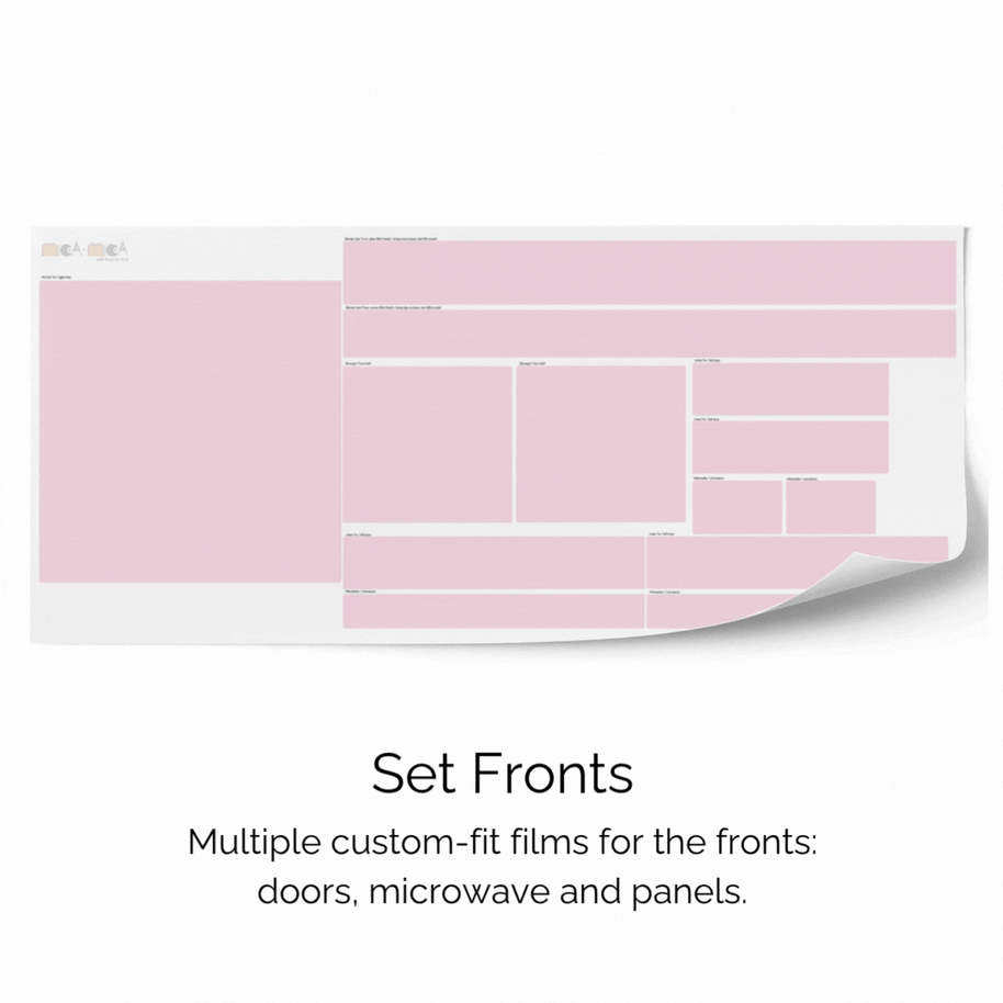 Sticker set for IKEA DUKTIG play kitchen - Gingham (pink)