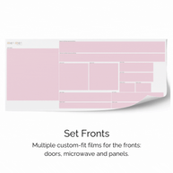 Sticker set for IKEA DUKTIG play kitchen - Gingham (pink)