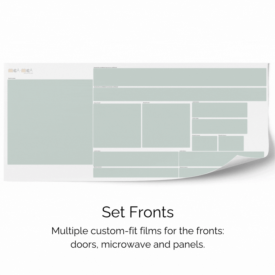 Sticker set for IKEA DUKTIG play kitchen - Lemons with bees (mint)