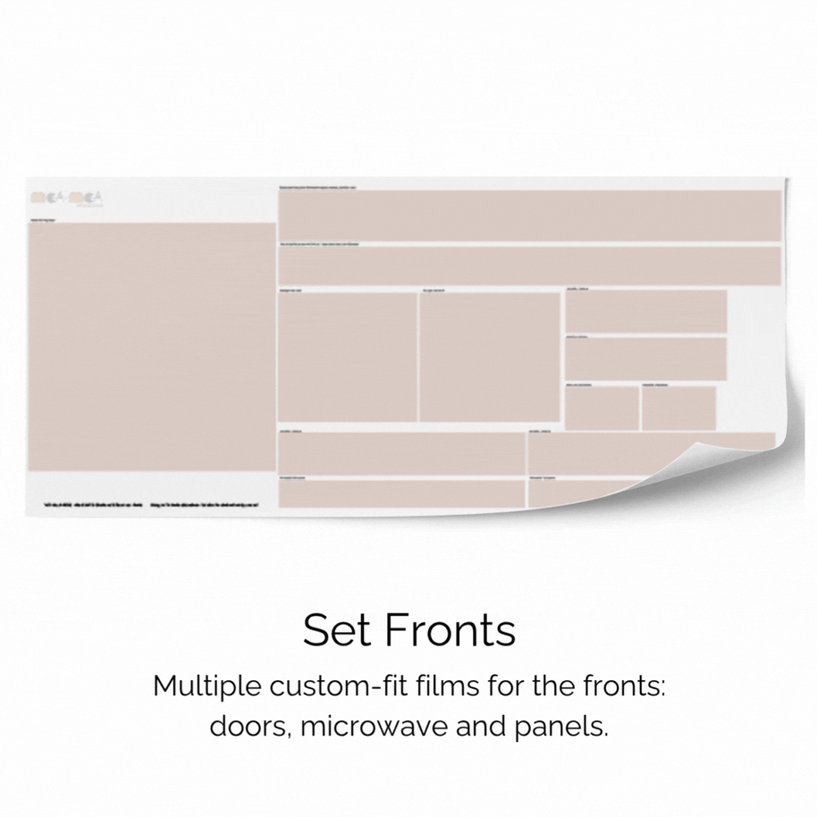 Sticker set for IKEA DUKTIG play kitchen - Checkered & floral tiles (rose)