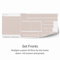 Sticker set for IKEA DUKTIG play kitchen - Checkered & floral tiles (rose)