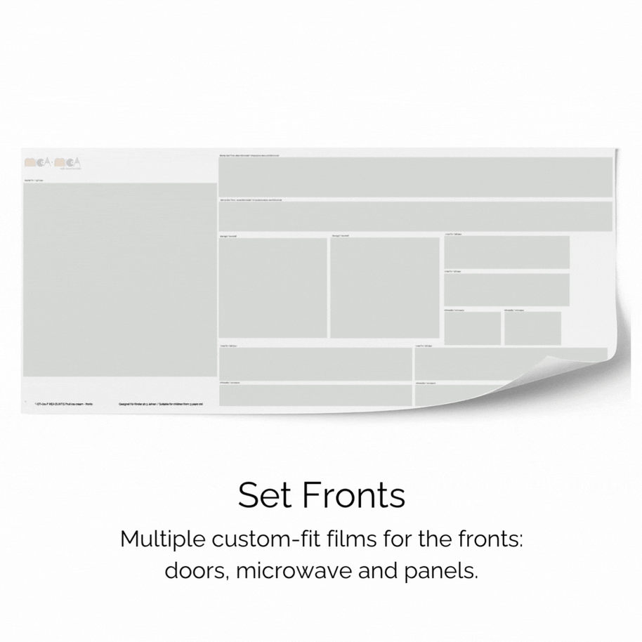 Sticker set for IKEA DUKTIG play kitchen - Fruit ice cream