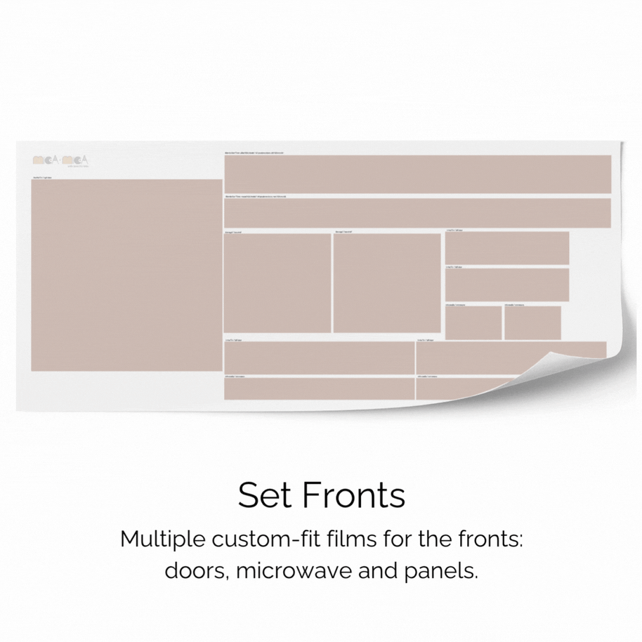 Klebefolie für IKEA DUKTIG Kinderküche - Wiesenblumen (Helles Taupe)