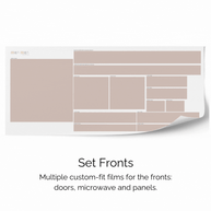 Klebefolie für IKEA DUKTIG Kinderküche - Wiesenblumen (Helles Taupe)