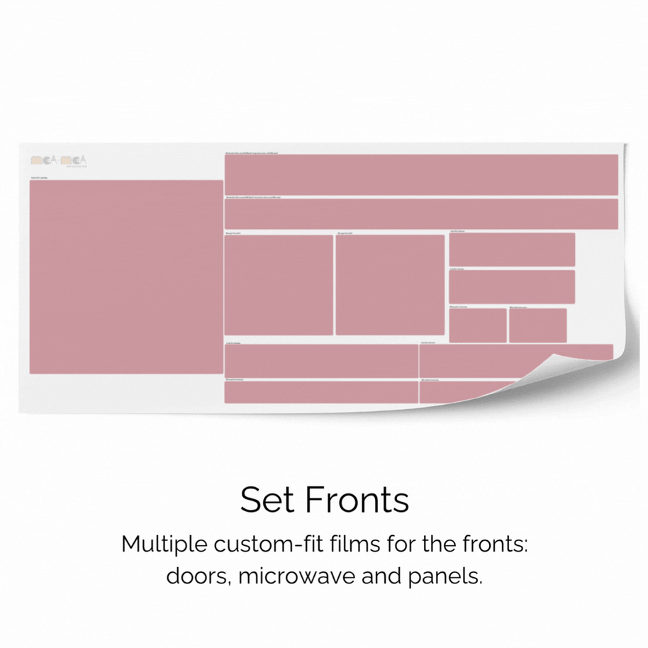 Sticker set for IKEA DUKTIG play kitchen - Delightful cupcakes (deep rose)