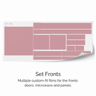 Sticker set for IKEA DUKTIG play kitchen - Delightful cupcakes (deep rose)