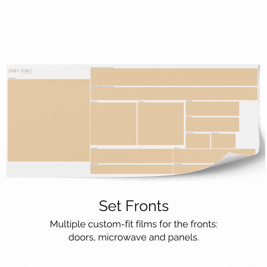 Sticker set for IKEA DUKTIG play kitchen - Delightful cupcakes (toffee cream)