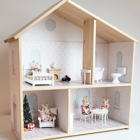 Sticker set for IKEA FLISAT dollhouse - Timeless Touch
