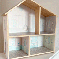 Sticker set for IKEA FLISAT dollhouse - London Townhouse