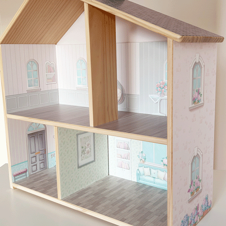 Klebefolie für IKEA FLISAT Puppenhaus - London Stadthaus