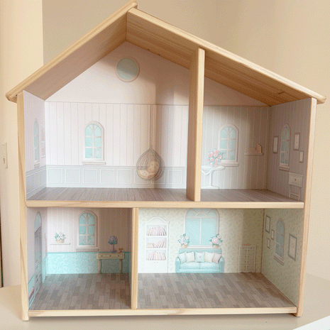 Klebefolie für IKEA FLISAT Puppenhaus - London Stadthaus